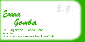 emma gomba business card